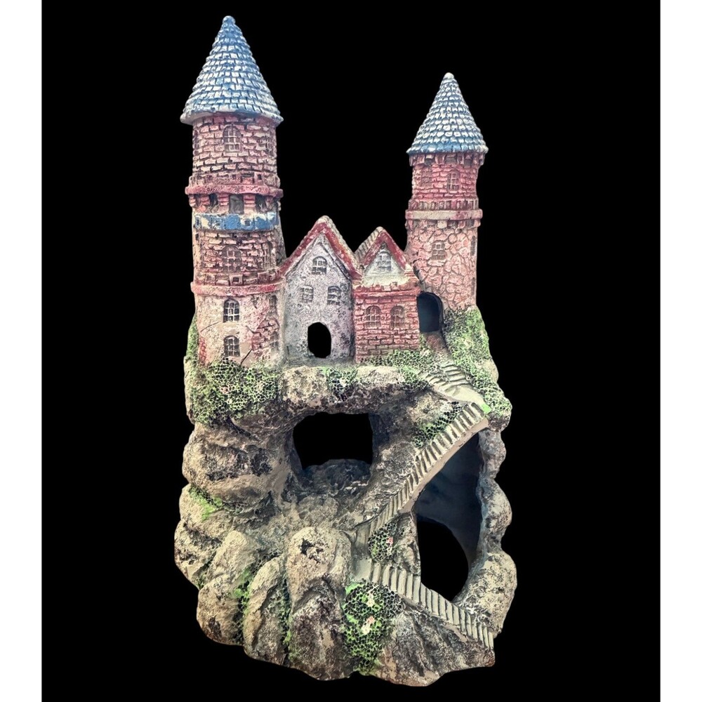 Aquarium Fish Tank CASTLE Enchanted Swim Through Resin Decor 8"x5"